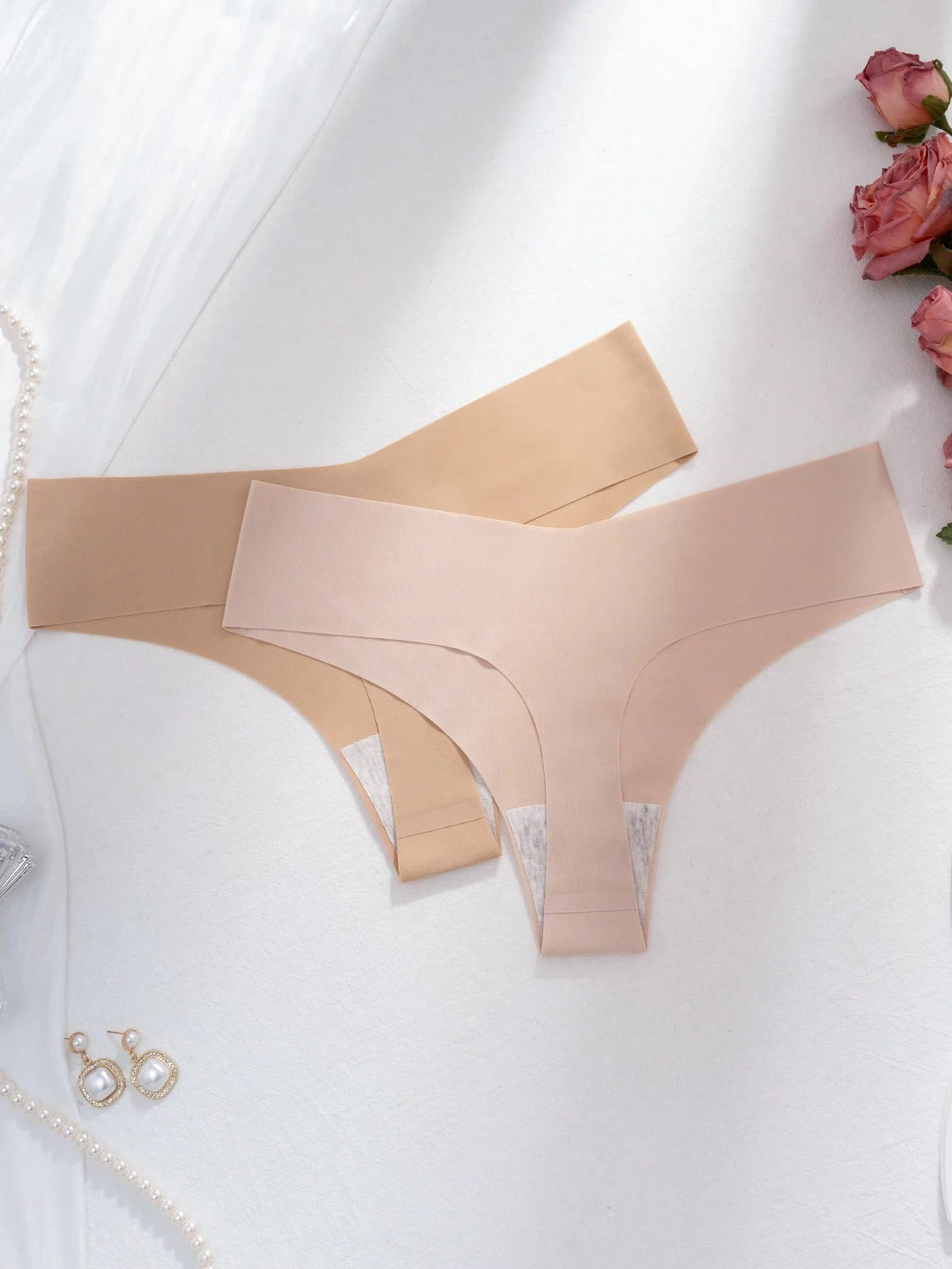 5Pcs Women Seamless Invisible Sexy Comfortable T-Style Briefs, Quick Dry Sports G-String, Everyday Wear