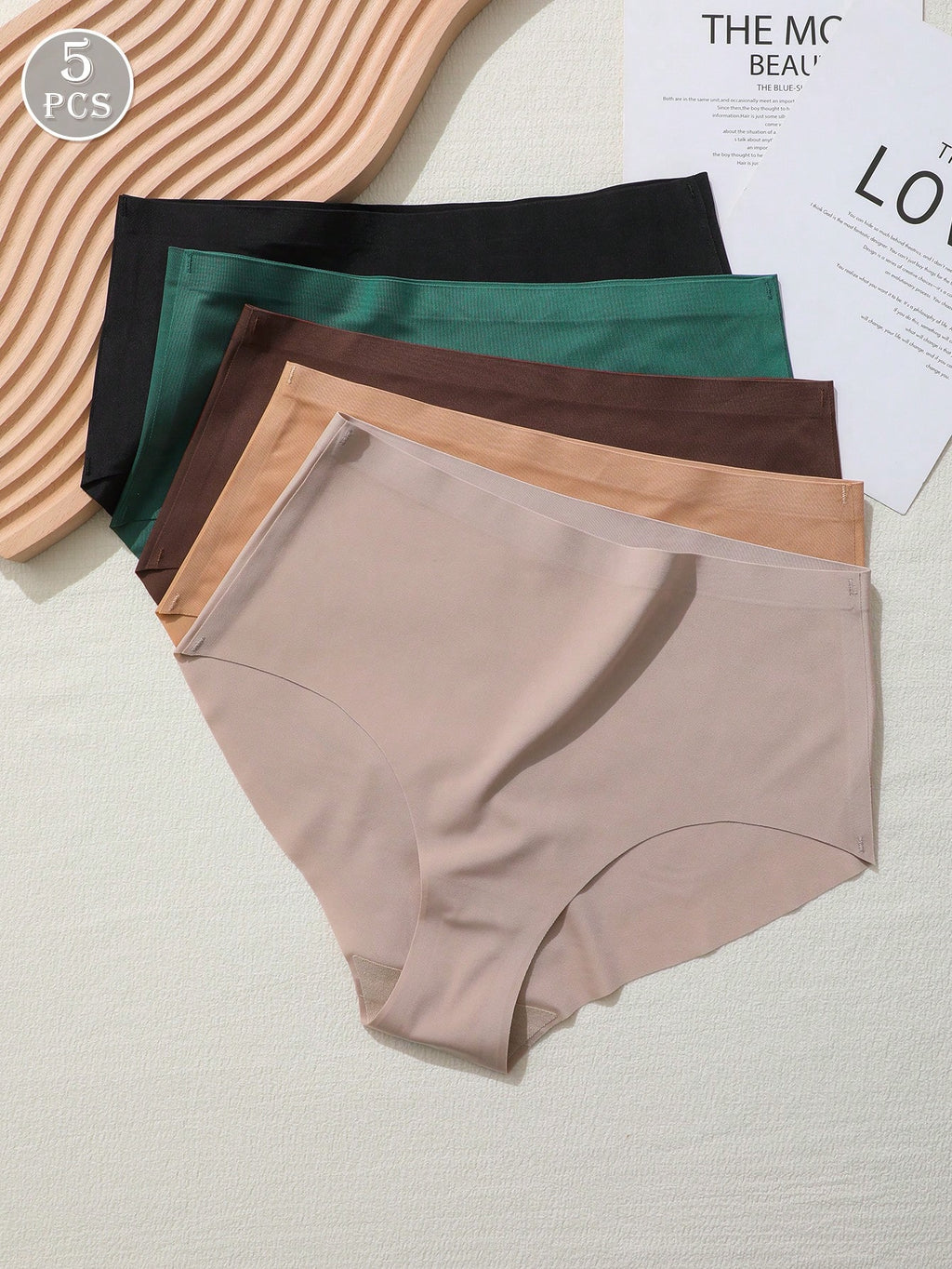 5Pcs/Set High Waist Women'S Seamless Invisible Panty Set