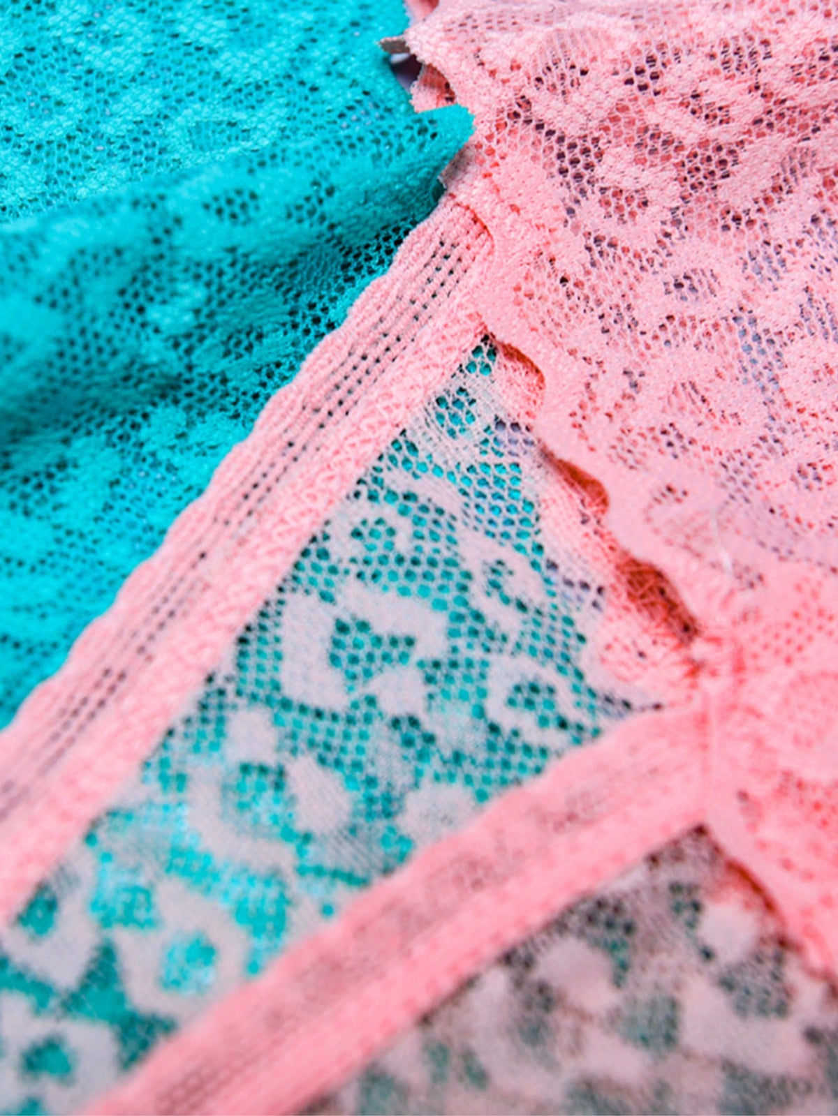 11Pcs/Set 10-Color Women'S Leopard Print Lace Thong Panties
