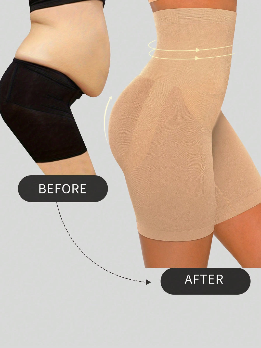 Feelingirl Tummy Control Shapewear Shorts Body Shaper for Women High-Waisted Thigh Slimming