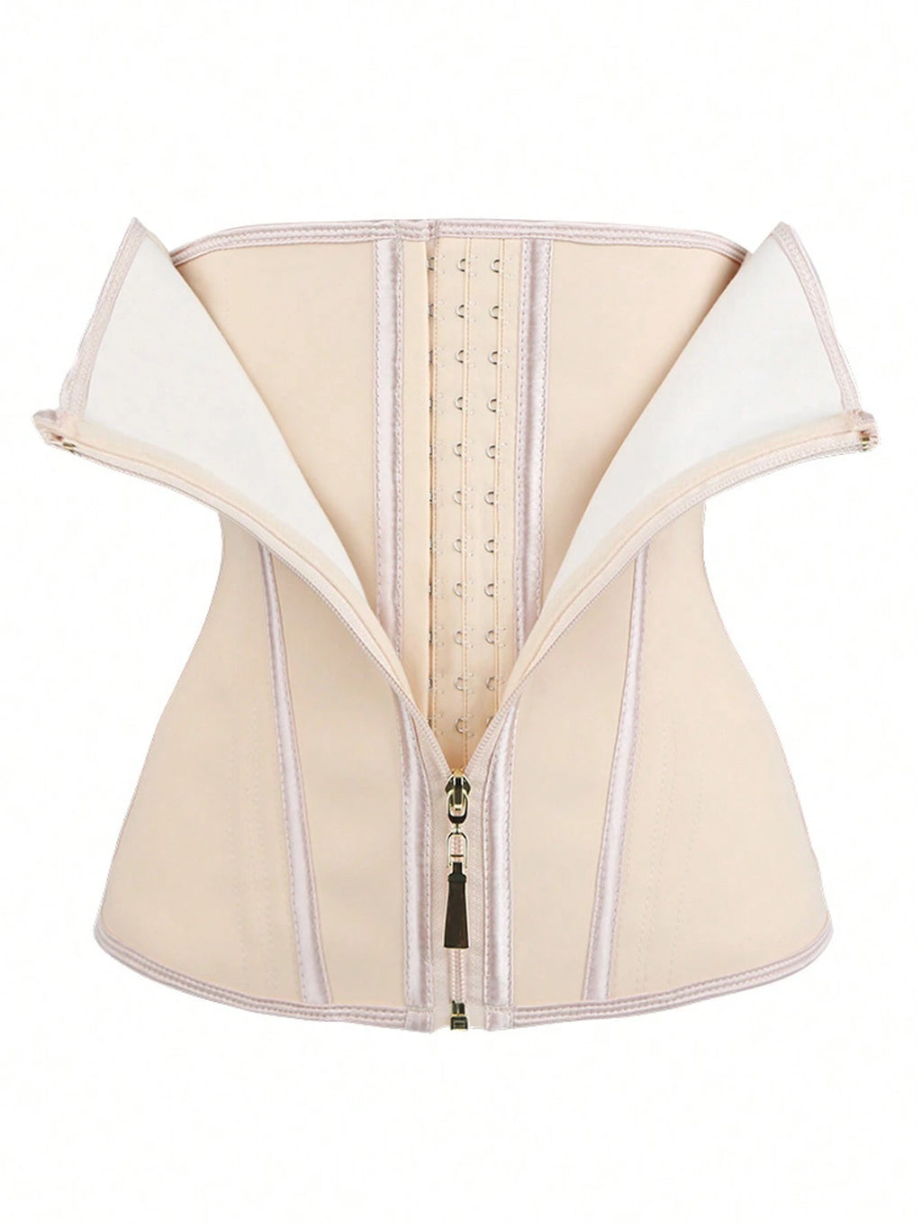 1Pc Waist Trainer with Zipper, High Compression Shapewear, Women Waist Cincher