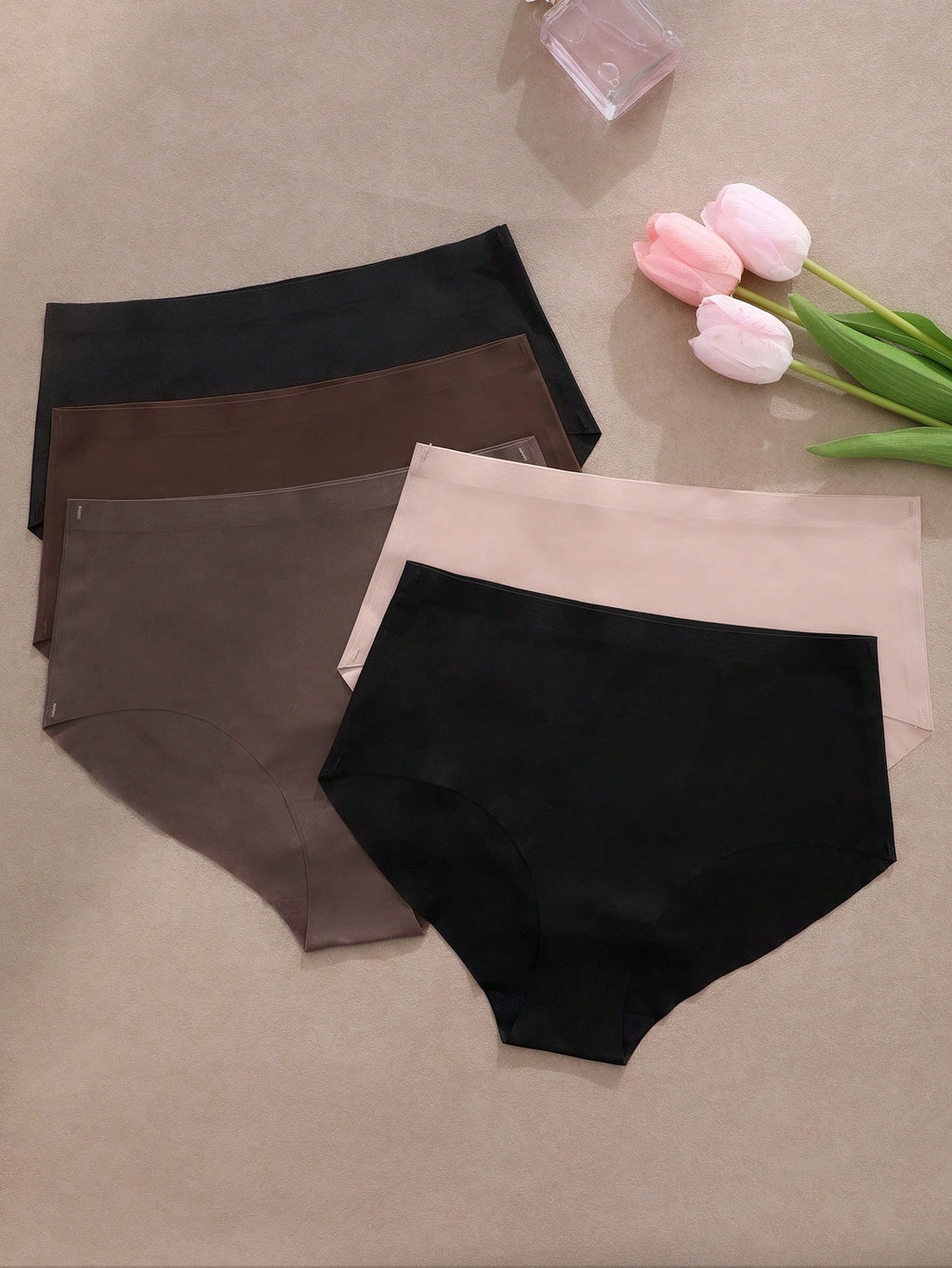5Pcs/Set High Waist Women'S Seamless Invisible Panty Set