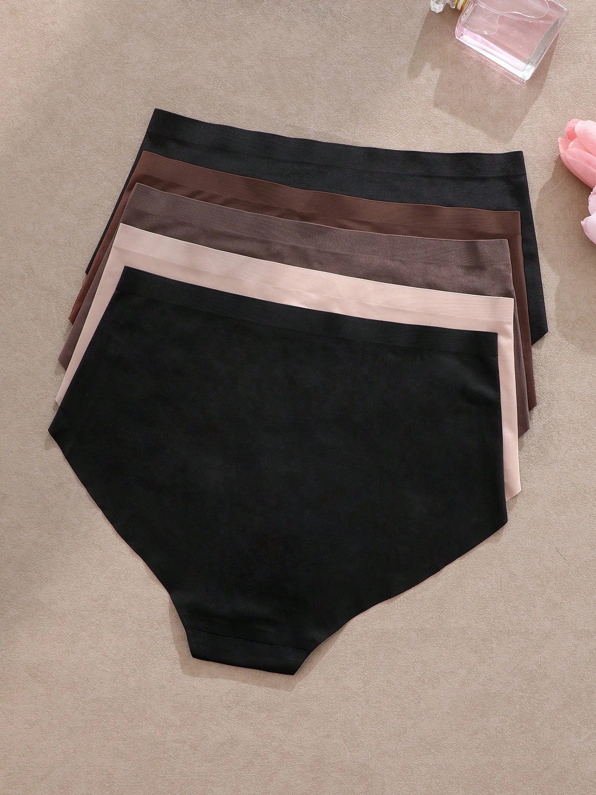 5Pcs/Set High Waist Women'S Seamless Invisible Panty Set