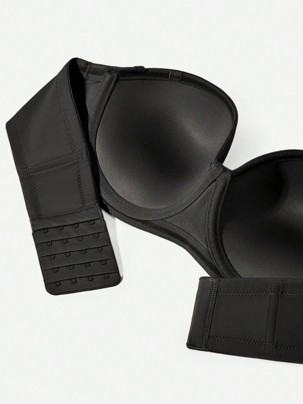 LUVLETTE plus Dream Curve Support + Strapless Front-Close Push-Up Black Basic Half Wedding Bra