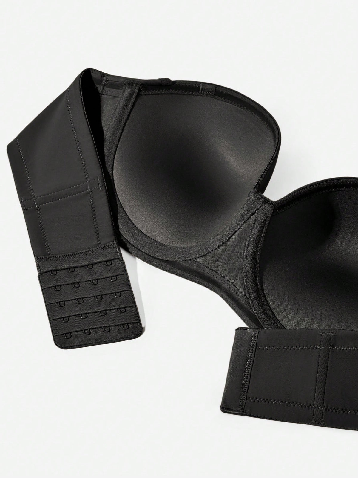 LUVLETTE plus Dream Curve Support + Strapless Front-Close Push-Up Black Basic Half Wedding Bra