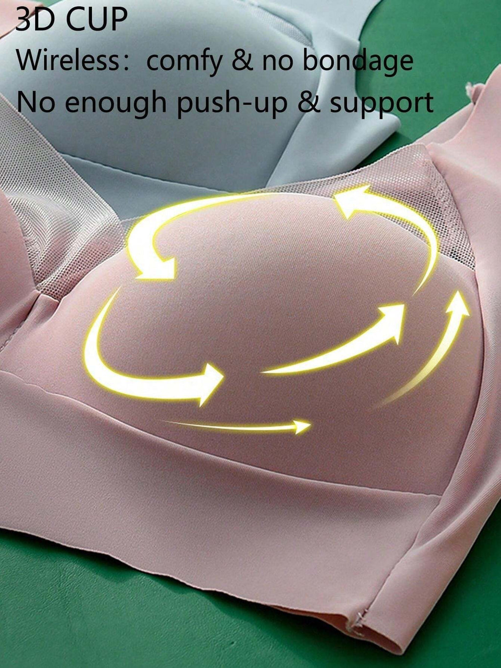 2Pcs/Set Seamless Backless Bra for Women, Wire-Free Comfortable Basic Bra with Fixed Cups, Lingerie
