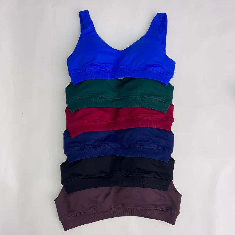 Women's Seamless Gym Set Scoop Backless Sports Bra V Neck Top with Scrunch Shorts Yoga Workout Outfit Fitness Clothing