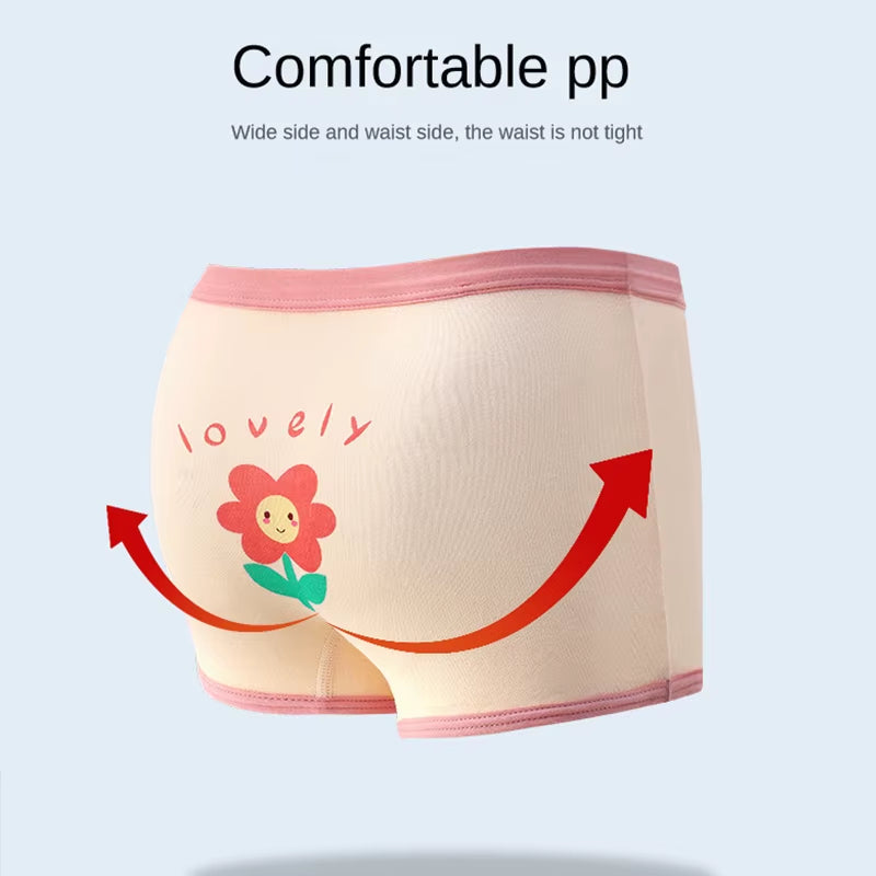 3Pcs Girls Underwear Little Girl Boxer Shorts 2-14 Year Old Student Cartoon Underwear Pure Cotton Children Underwear