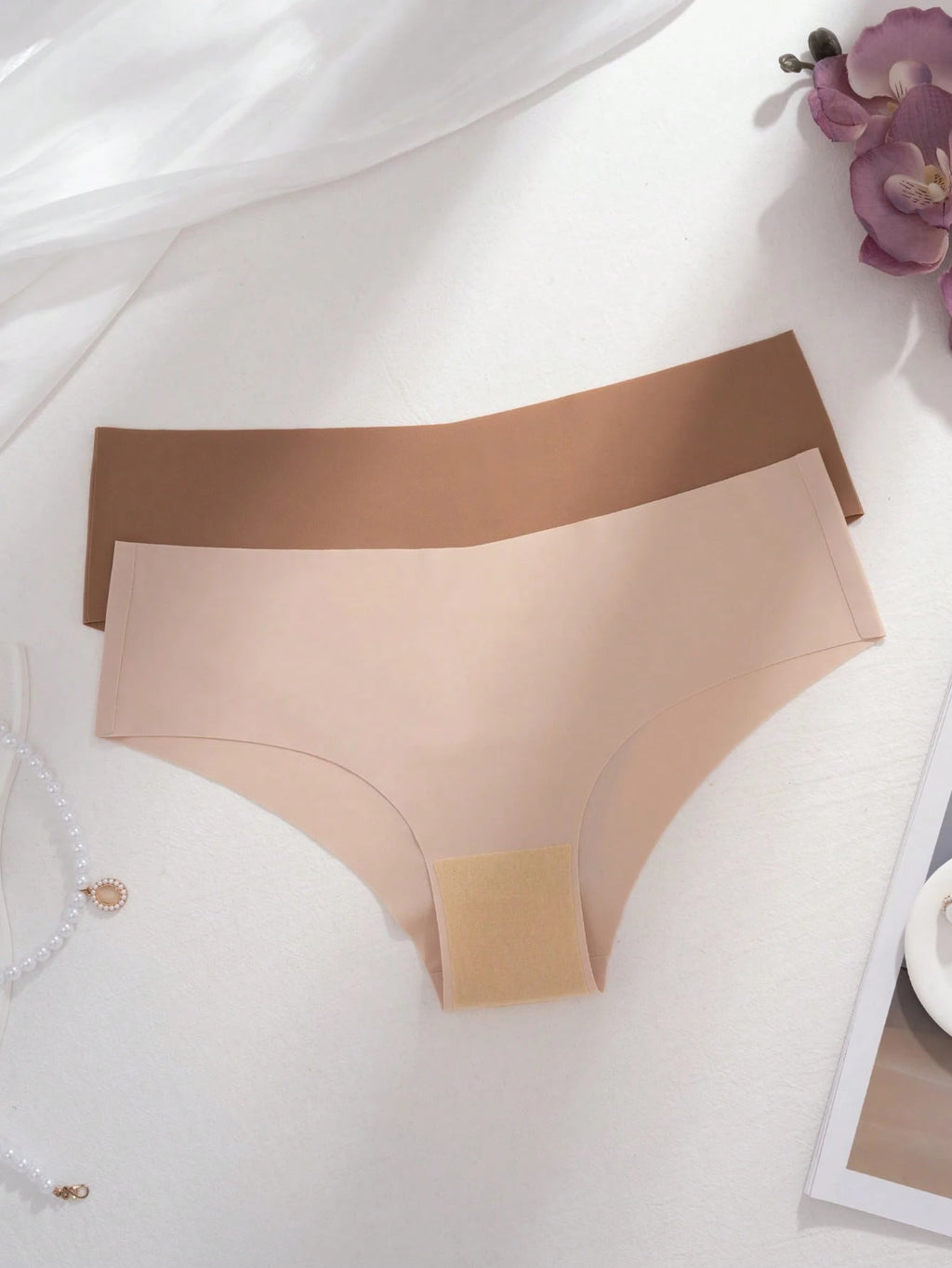 5Pcs/Pack Women'S Multi-Color Sexy Seamless Adhesive Comfortable Skin-Friendly Soft Sports Tight Invisible Triangle Panties