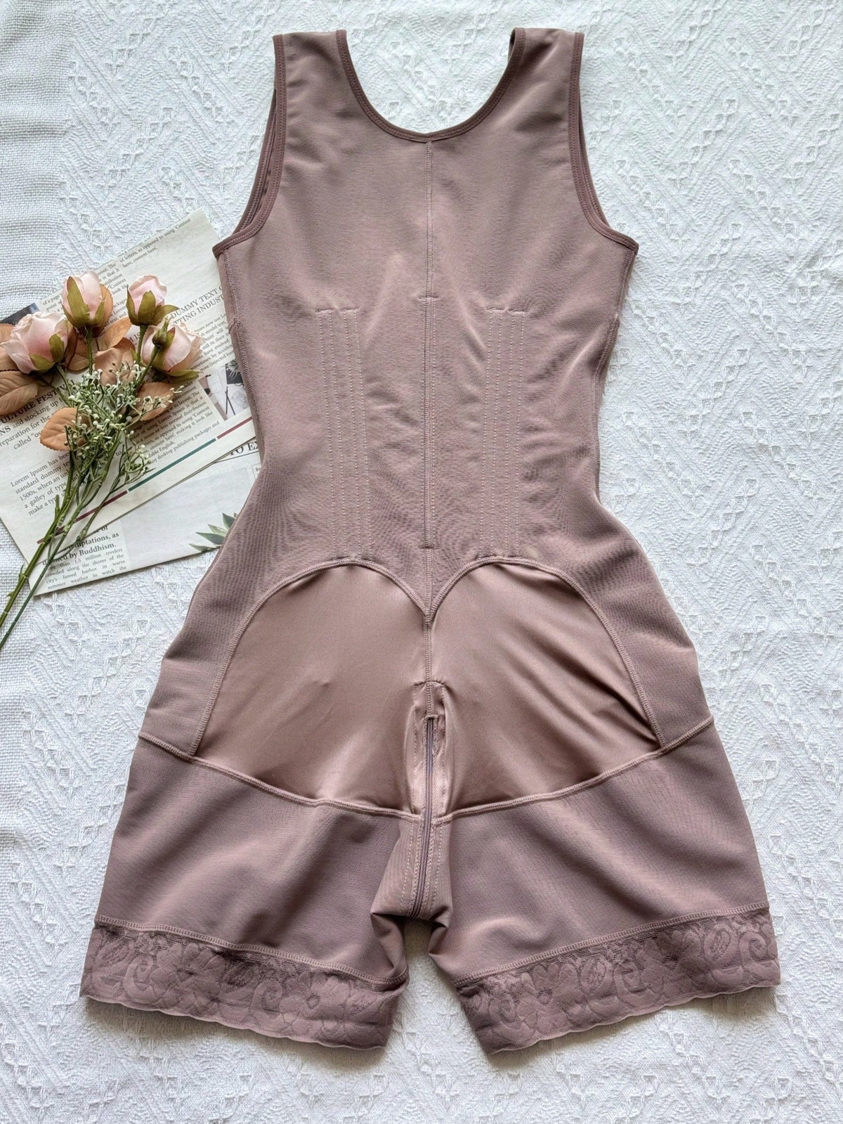 1Pc Colombian Shapewear, Shaping Shorts, Tummy Control Shapewear, Zipper Closure, Chest Opening, Butt Lifting Shapewear Bottom, Compression Shapewear