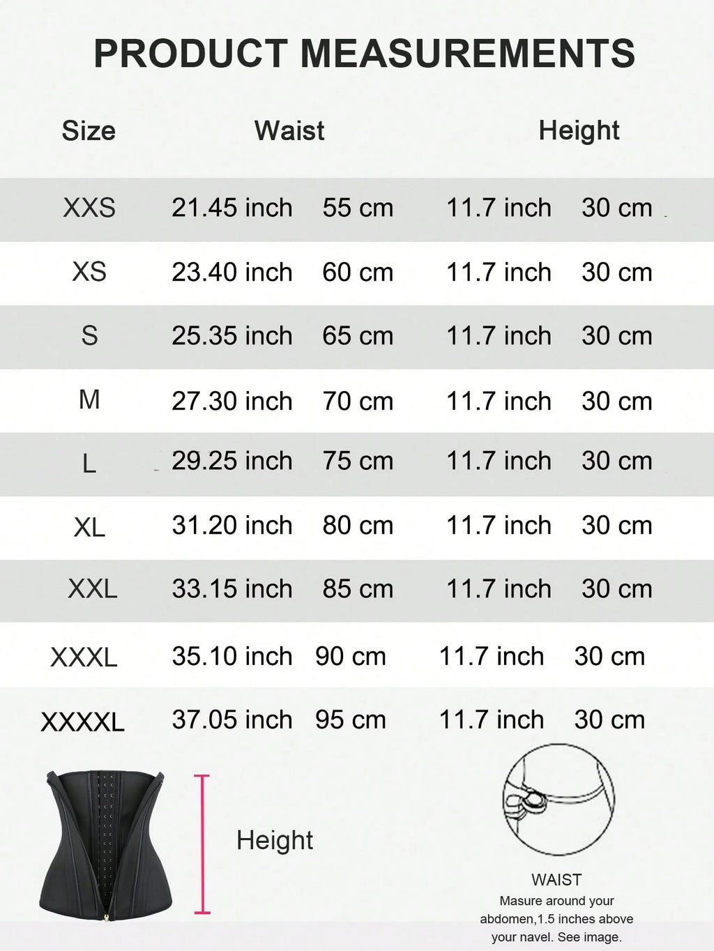 1Pc Waist Trainer with Zipper, High Compression Shapewear, Women Waist Cincher