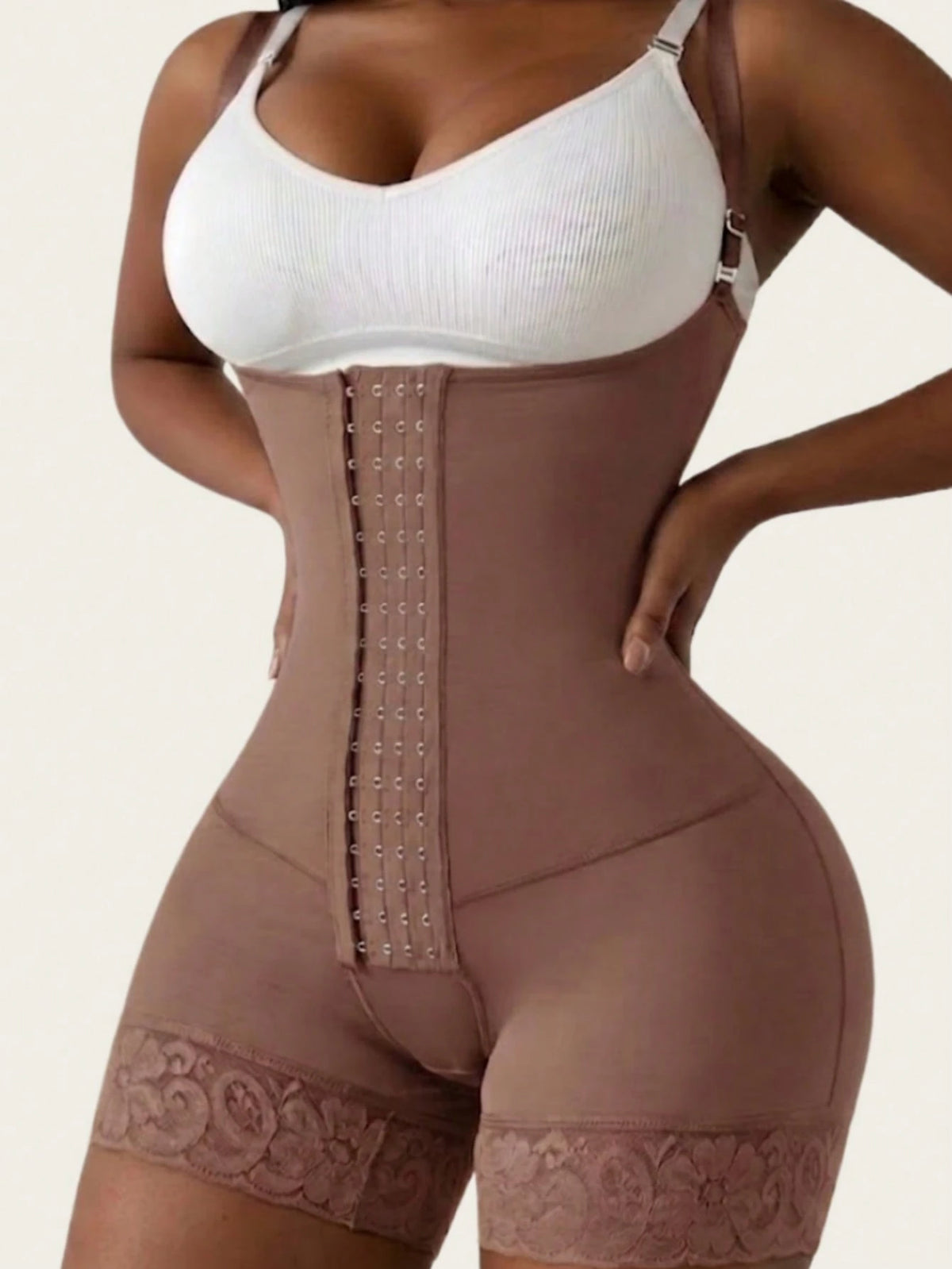 1Pc Women'S Colombian Shapewear, Body Shaper Jumpsuit, 4-Row Hook & Eye Full Body Shaping, Tummy Control Jumpsuit, Suitable for Daily Wear