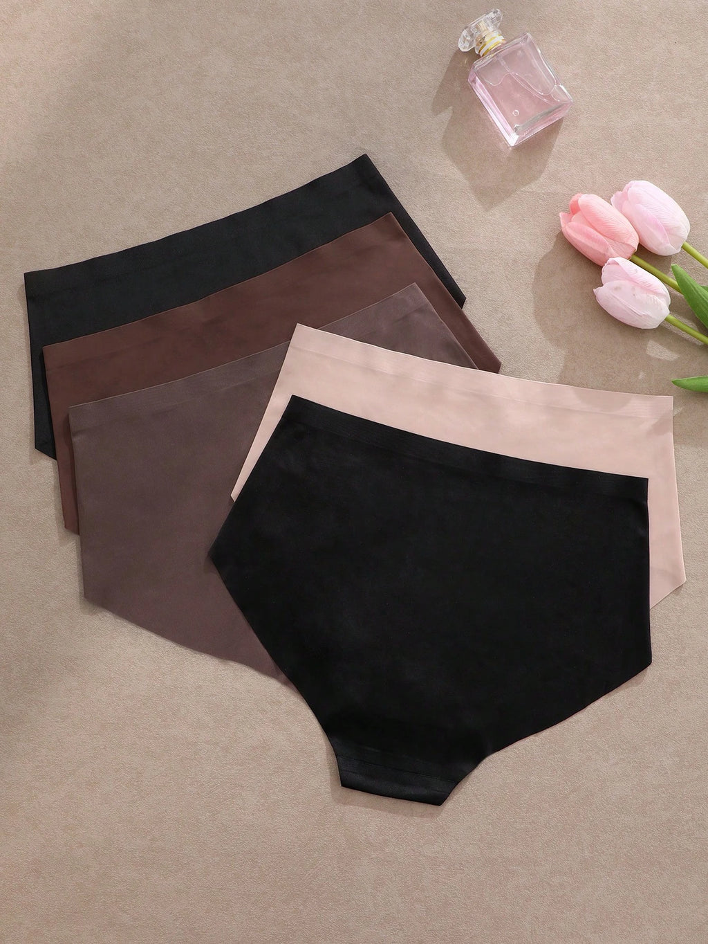 5Pcs/Set High Waist Women'S Seamless Invisible Panty Set