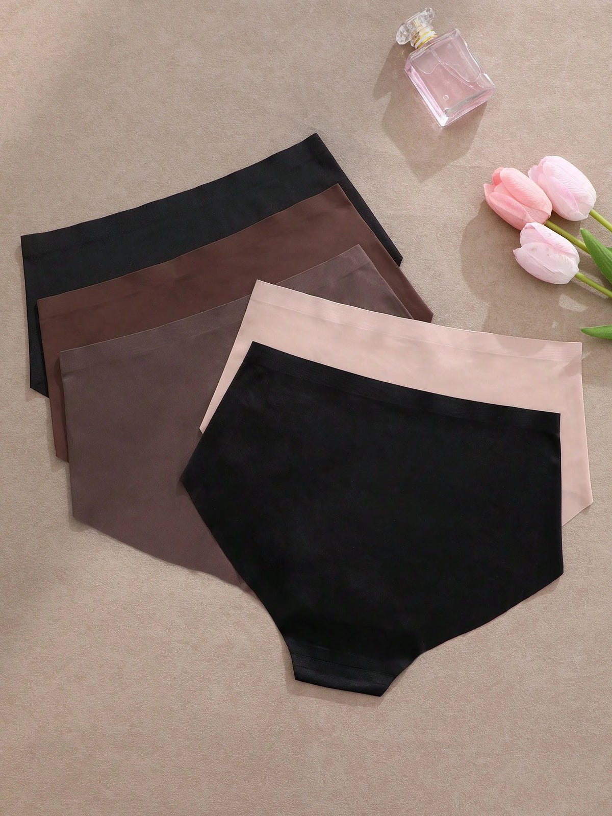 5Pcs/Set High Waist Women'S Seamless Invisible Panty Set
