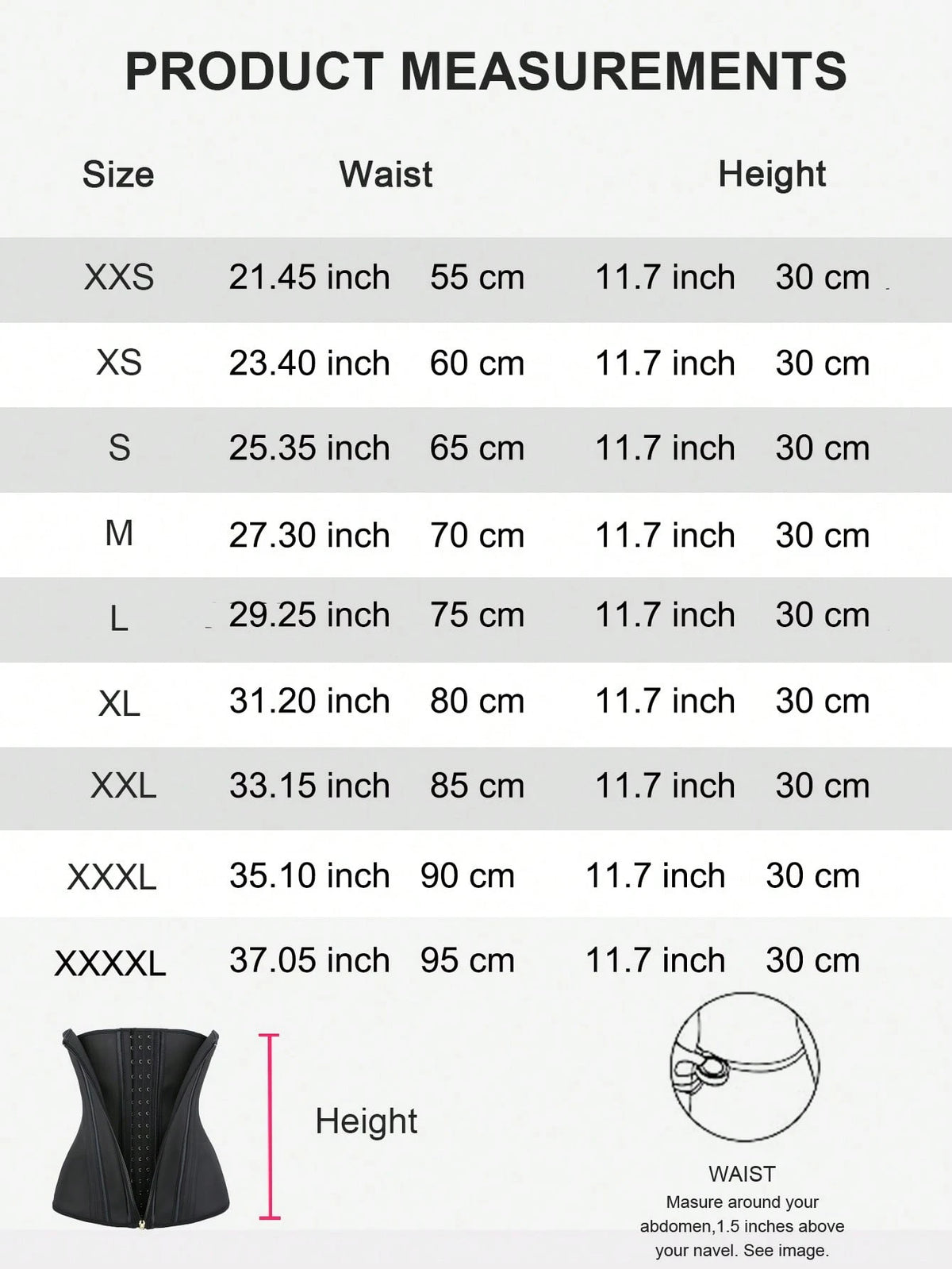 1Pc Waist Trainer with Zipper, High Compression Shapewear, Women Waist Cincher