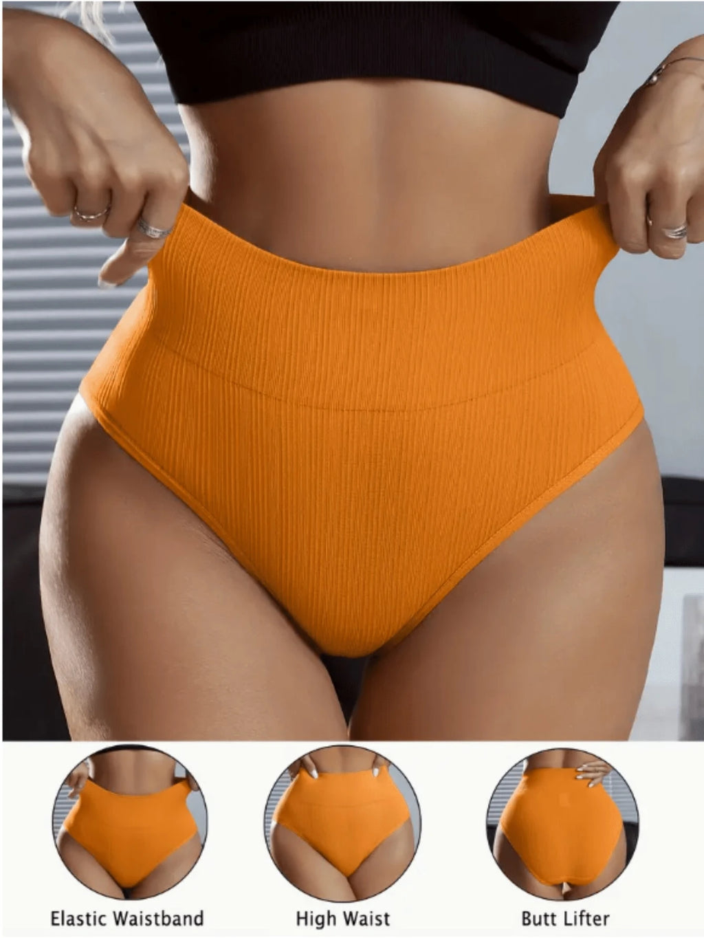 4Pcs Women Shorts/Briefs, Solid Color, Mid/High Waist, Comfortable, Slimming, Tummy Control, Women Body Shaper, Panty
