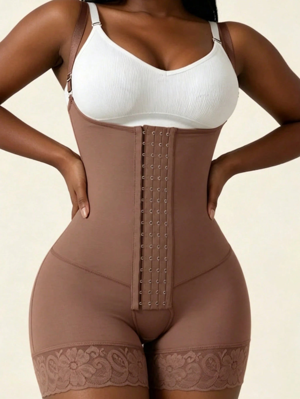 1Pc Women'S Colombian Shapewear, Body Shaper Jumpsuit, 4-Row Hook & Eye Full Body Shaping, Tummy Control Jumpsuit, Suitable for Daily Wear