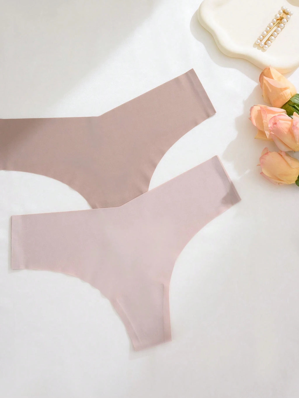 5Pcs/Pack Women Seamless Invisible Sexy Comfortable T-String Panties, Quick Drying, Sports Thongs