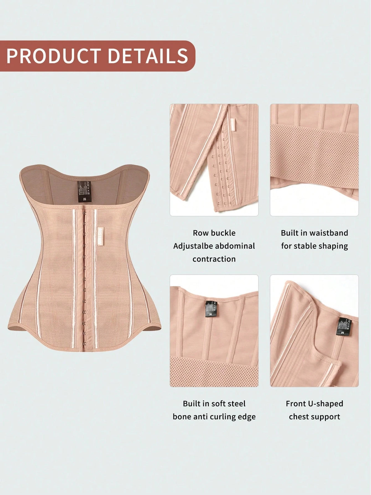 MISTHIN Fashion Steel Bone Back Support Women'S Tummy Control Waist Shaping Abdominal Compression Waist Cincher
