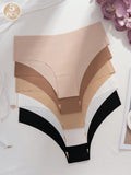5Pcs/Pack Women'S Multi-Color Sexy Seamless Adhesive Comfortable Skin-Friendly Soft Sports Tight Invisible Triangle Panties