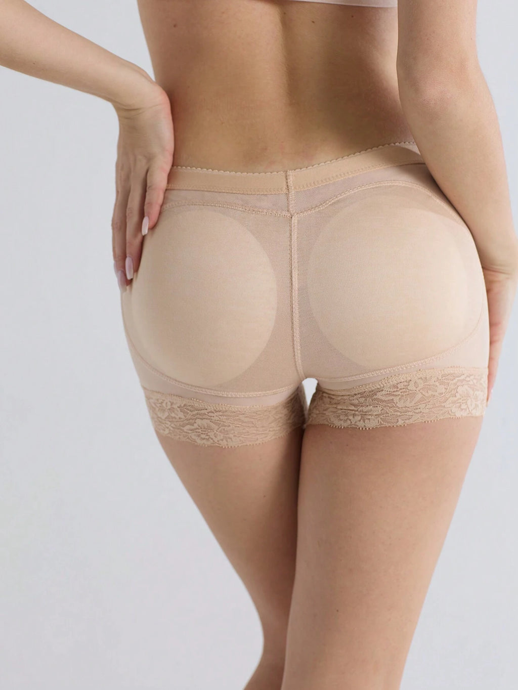 1Pc Women'S Butt Lifter Enhancer Panties with Removable Pads for Body Shaping, Square Cut, High Waist