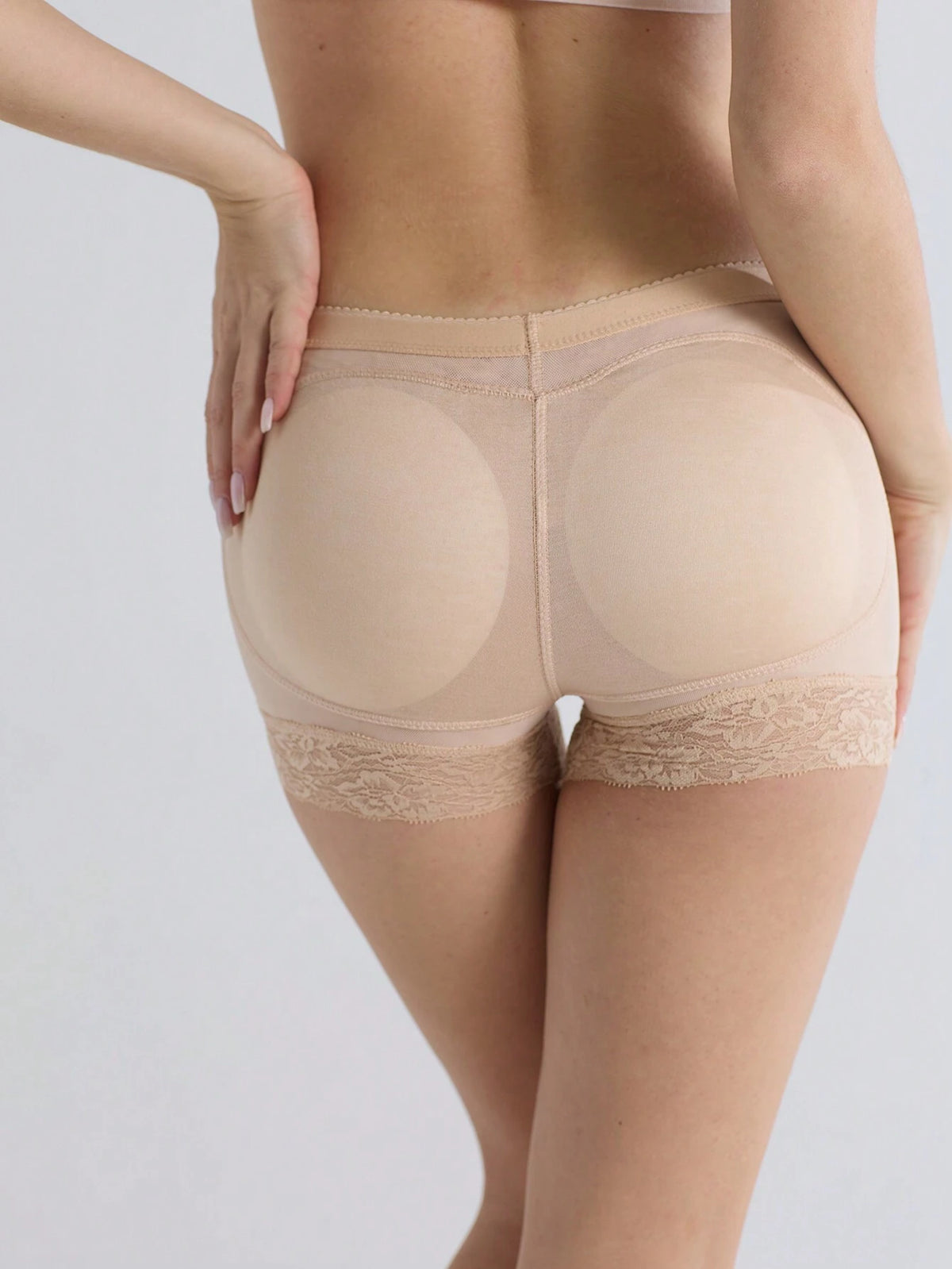 1Pc Women'S Butt Lifter Enhancer Panties with Removable Pads for Body Shaping, Square Cut, High Waist